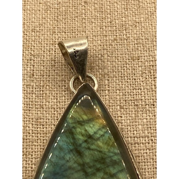 925 sterling silver huge labradorite Pendant - Picture 4 of 7